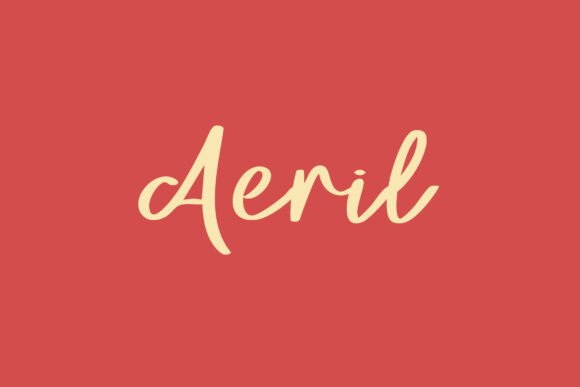 Aeril Font: Effortless Script for Handmade Products