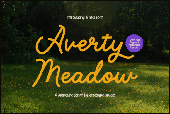 Averty Meadow Font Review: A Monoline Script for Organic Branding