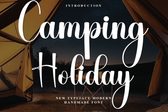 Camping Holiday Font: Festive Typography for Web Design