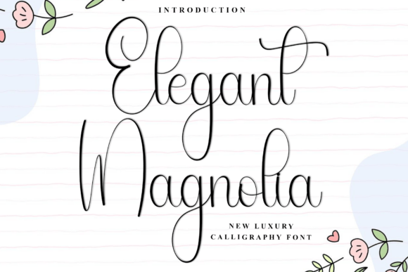 Elegant Magnolia Font: Festive Design for Holiday Campaigns