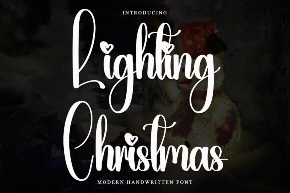 Lighting Christmas Font for Festive Campaign Design