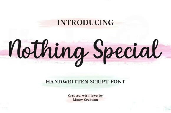 Nothing Special Font: A Handwritten Script for Makers