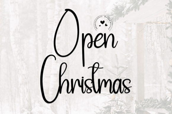 Open Christmas Font: Handwritten Charm for Makers