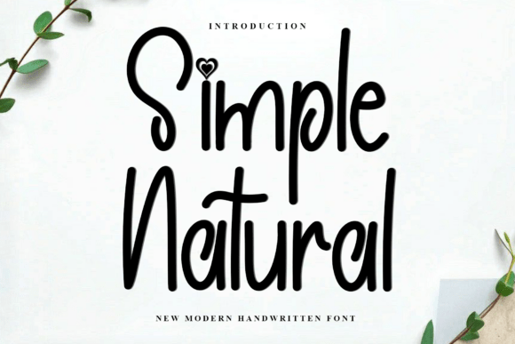 Simple Natural Font: Warm Branding for Small Business