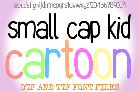 Small Cap Kid Cartoon Font for Playful Crafts