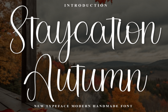 Staycation Autumn Font for Handmade Crafts